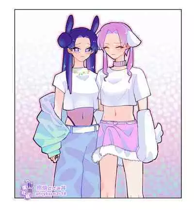 pinkuburūkarāmini manga + karāirasuto 4-mai|粉色与蓝色与青的相遇