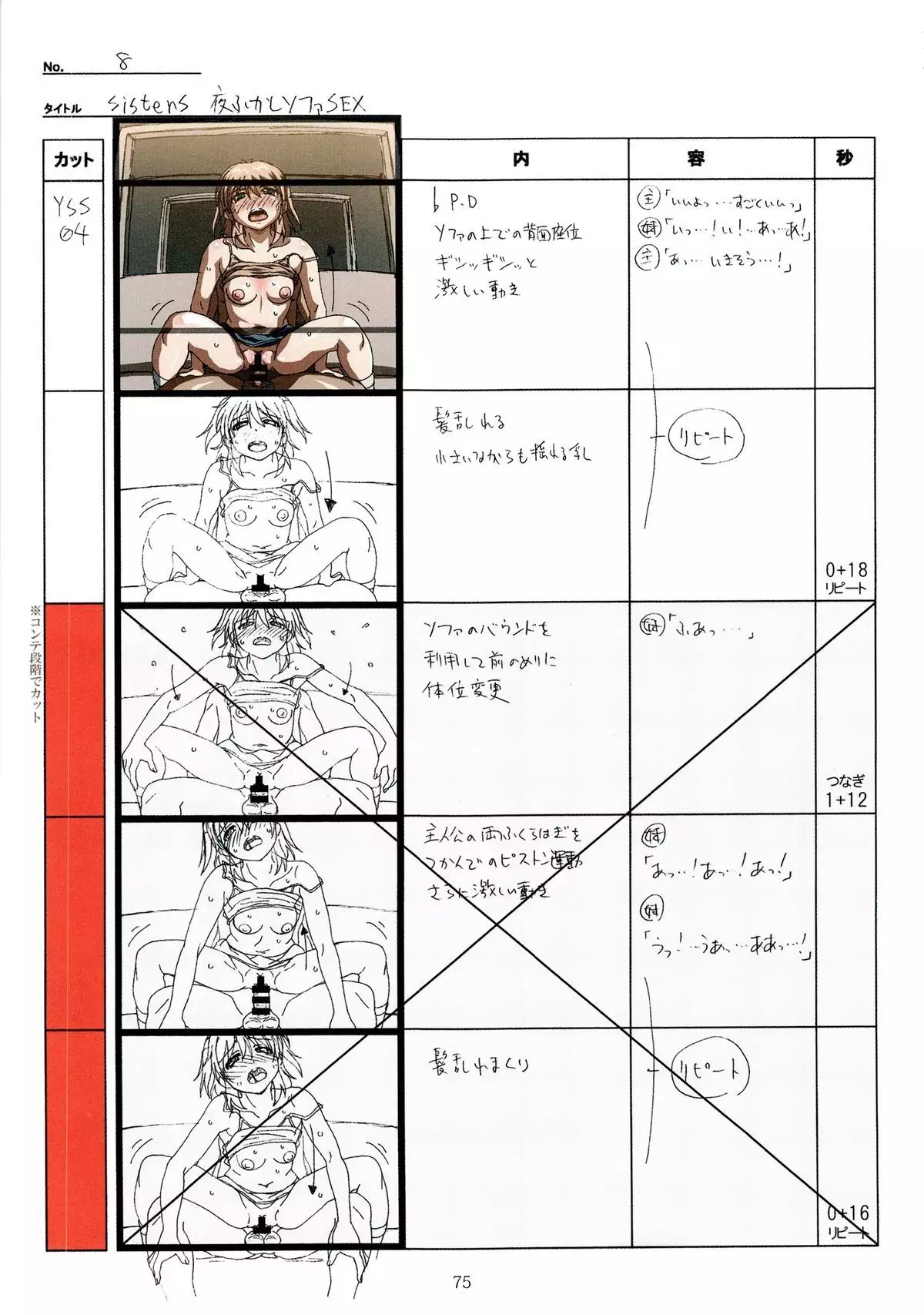 SISTERS -Natsu no Saigo no Hi- H Scene All Part Storyboard