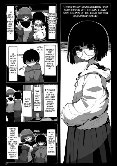 Jimi de Otonashisou ni Miete Doutei wo Taberu no ga Shumi no Warui Onna no Ko Doujin Sakka-chan ni Seiheki wo Dame ni Sareru Douteikuntachi no Hanashi