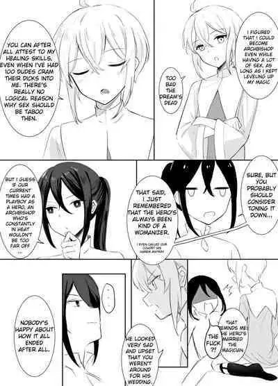 Maou Toubatsu Shippai Heroine Gisei Normal End de Utsu ni Natta Koutensei Futanari Kenshi to Otokonoko Shinkan no Hanashi | Crestfallen Futanari x Femboy Priest: Prepare to Cum Edition