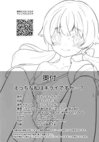 Ecchi na Watashi wa Kirai desu ka...?