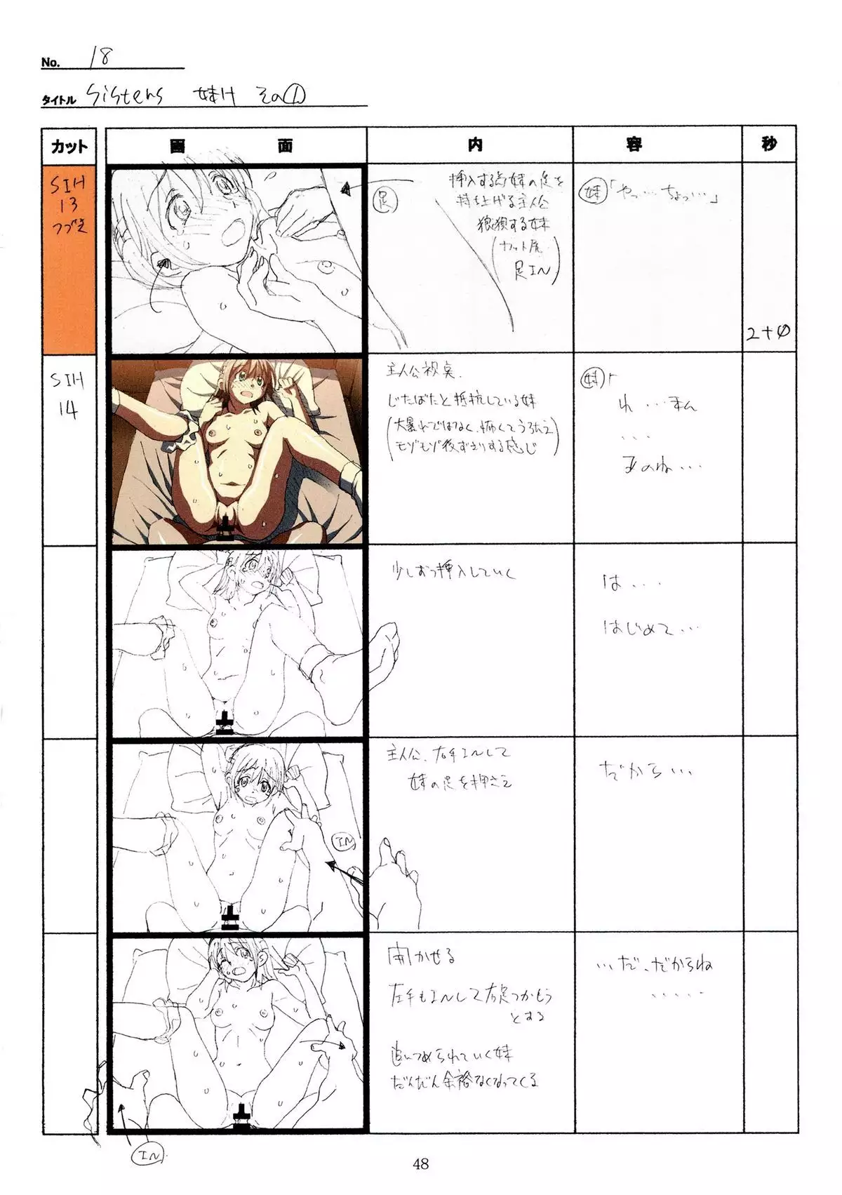 SISTERS -Natsu no Saigo no Hi- H Scene All Part Storyboard