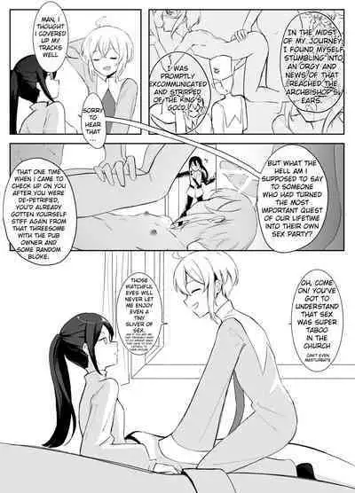 Maou Toubatsu Shippai Heroine Gisei Normal End de Utsu ni Natta Koutensei Futanari Kenshi to Otokonoko Shinkan no Hanashi | Crestfallen Futanari x Femboy Priest: Prepare to Cum Edition