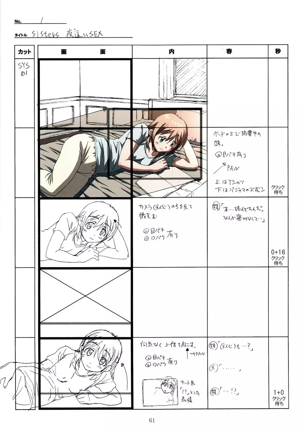 SISTERS -Natsu no Saigo no Hi- H Scene All Part Storyboard