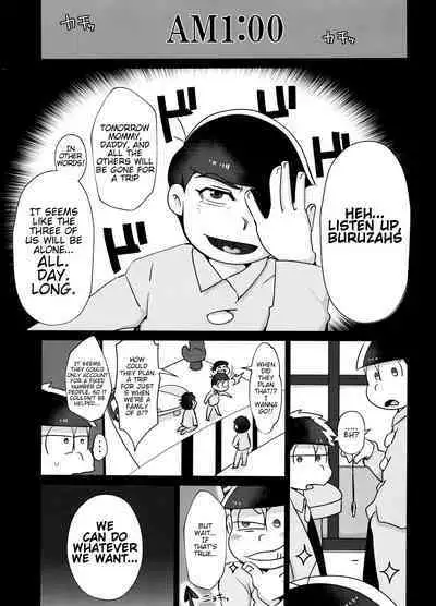 (Kahou wa Nete Matsu 20) [Nimanima Honpo (Tokiwa)] Ore no Shita ga Kyou mo Okashii!! ~24-Jikan Baku Iki 3P Secross~ | My Tongue Has Been Weird Lately ~24 hours of explosive threesome sex!!~ (Osomatsu-san) [English]