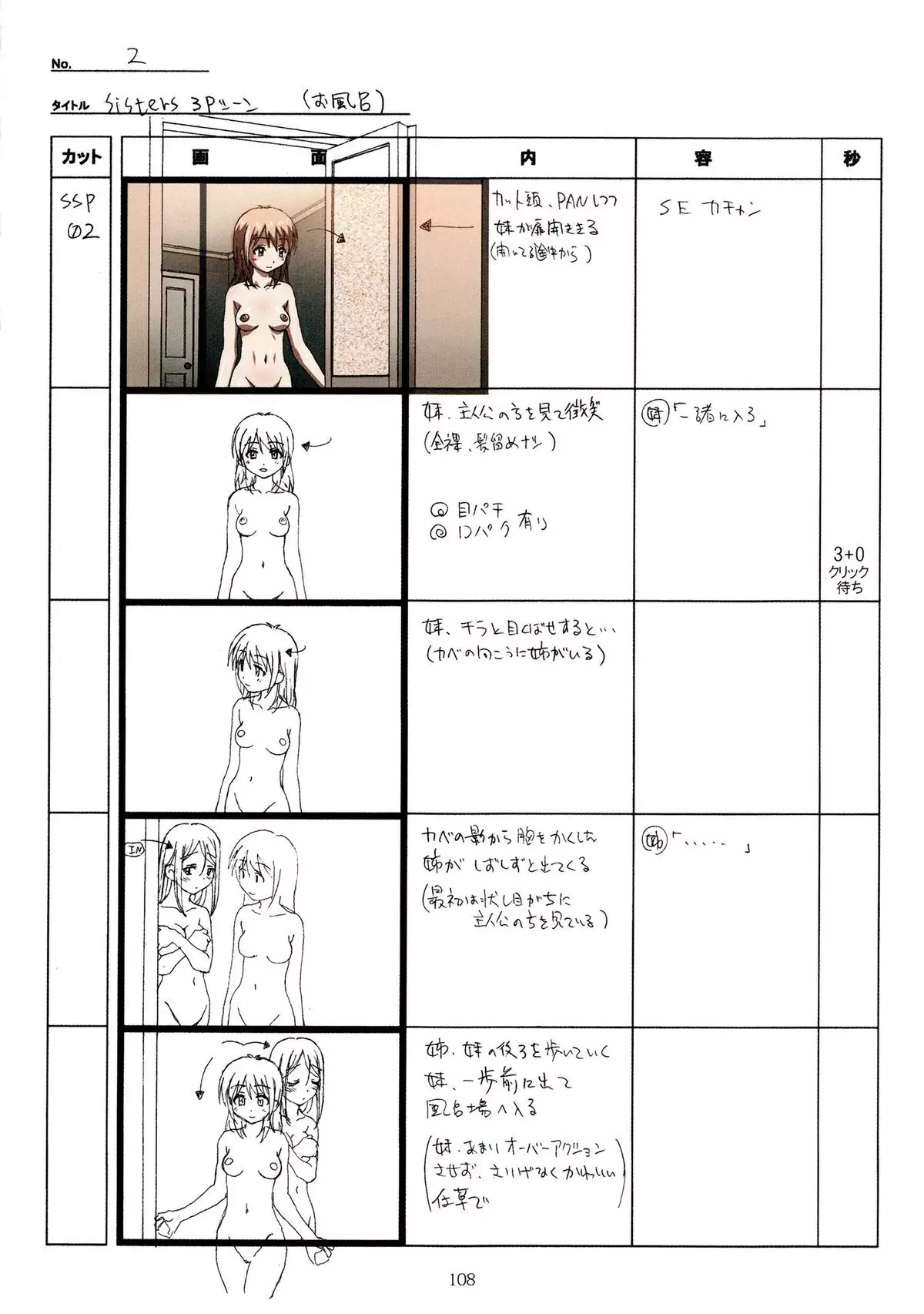 SISTERS -Natsu no Saigo no Hi- H Scene All Part Storyboard