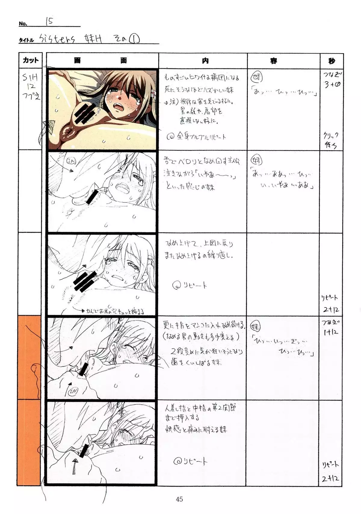 SISTERS -Natsu no Saigo no Hi- H Scene All Part Storyboard