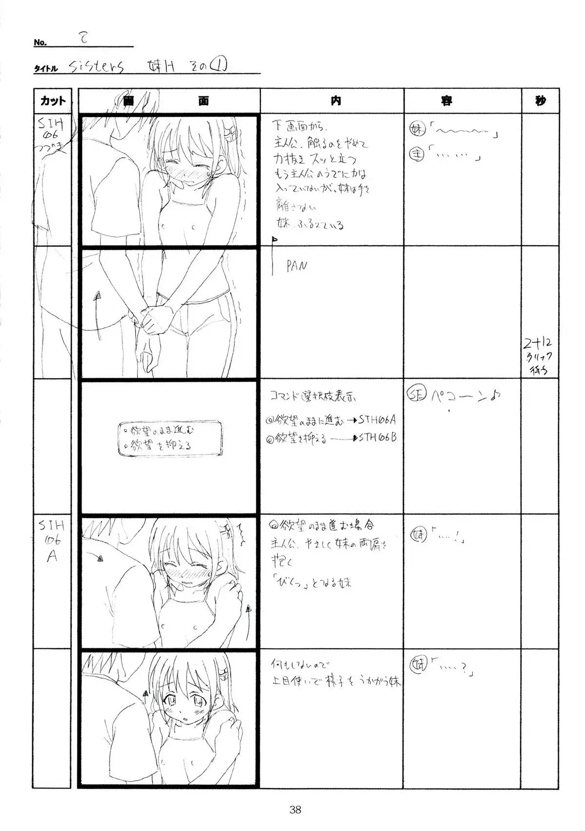 SISTERS -Natsu no Saigo no Hi- H Scene All Part Storyboard