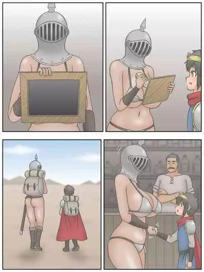 [Siruto] Shota Yuusha-kun to, Kao wa Wakaranai kedo Kubi kara Shita wa Kyonyuu de Mucchiri Body na Onna Senshi-san