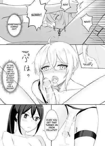 Maou Toubatsu Shippai Heroine Gisei Normal End de Utsu ni Natta Koutensei Futanari Kenshi to Otokonoko Shinkan no Hanashi | Crestfallen Futanari x Femboy Priest: Prepare to Cum Edition