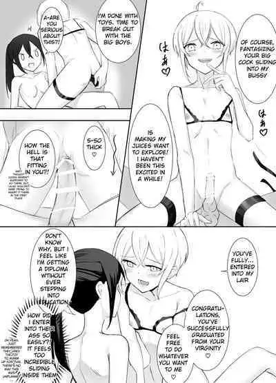 Maou Toubatsu Shippai Heroine Gisei Normal End de Utsu ni Natta Koutensei Futanari Kenshi to Otokonoko Shinkan no Hanashi | Crestfallen Futanari x Femboy Priest: Prepare to Cum Edition