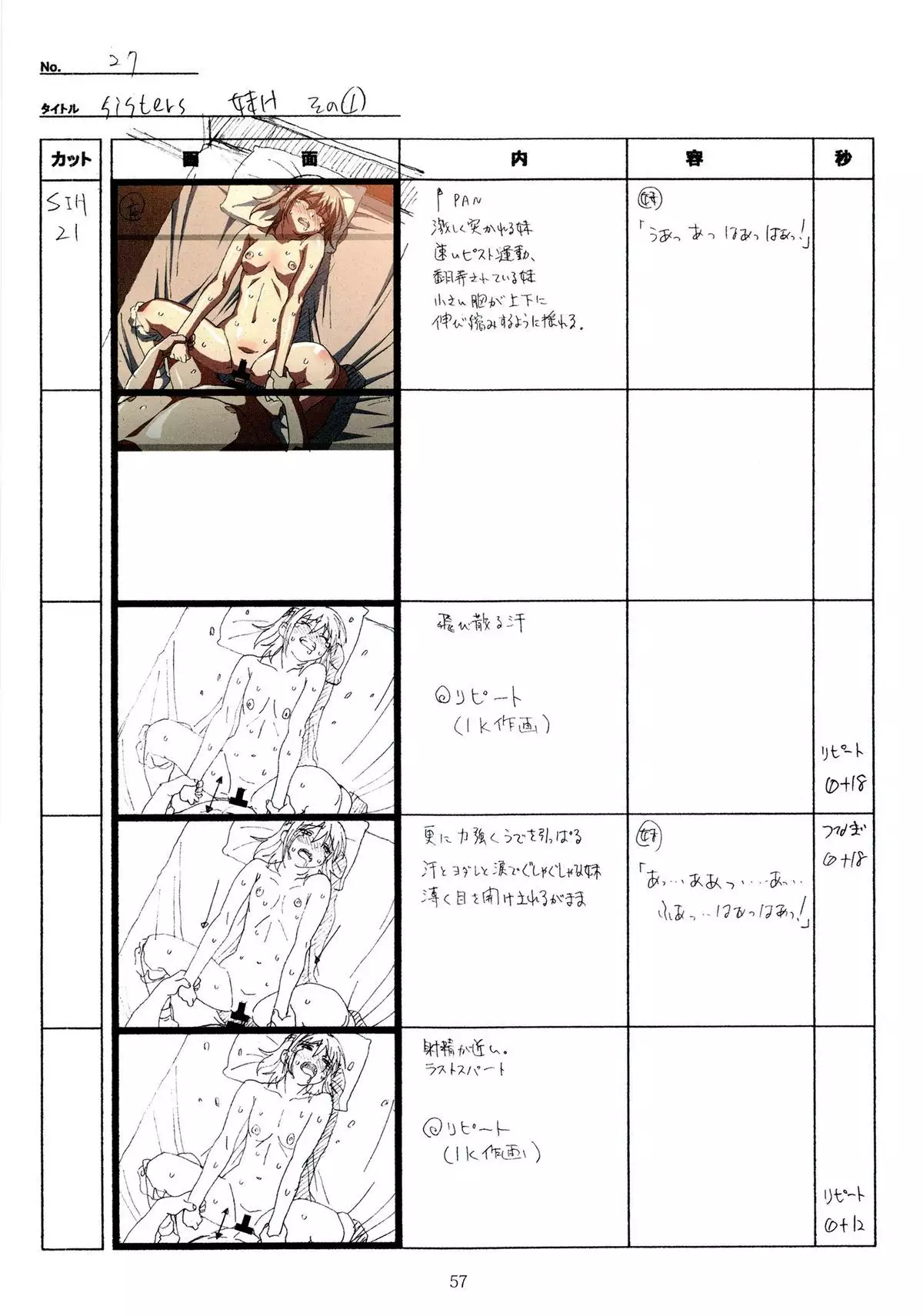 SISTERS -Natsu no Saigo no Hi- H Scene All Part Storyboard